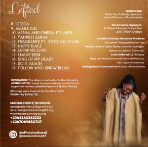 EeZee Conceptz Global Presents Esther Oji's Powerful New Album “Lifted”- Drops Official Video For "Igbega"