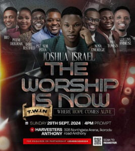 [Event News] Joshua Israel - The Worship is Now (T.W.I.N)" - A Unifying Gospel Concert and Live Recording Experience